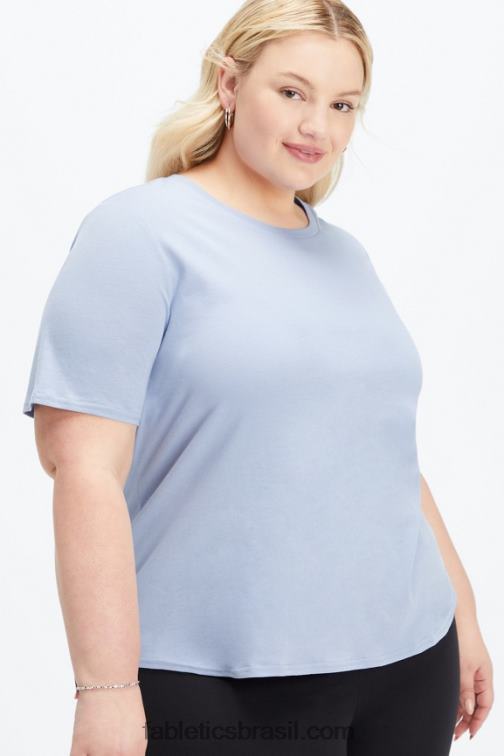 fabletics_wedgewood_420hr2000_t_shirt_em_jersey_100_algodao_mulheres.jpg Fabletics wedgewood 420HR2000 T-shirt em jersey 100% algodão mulheres - Image 1