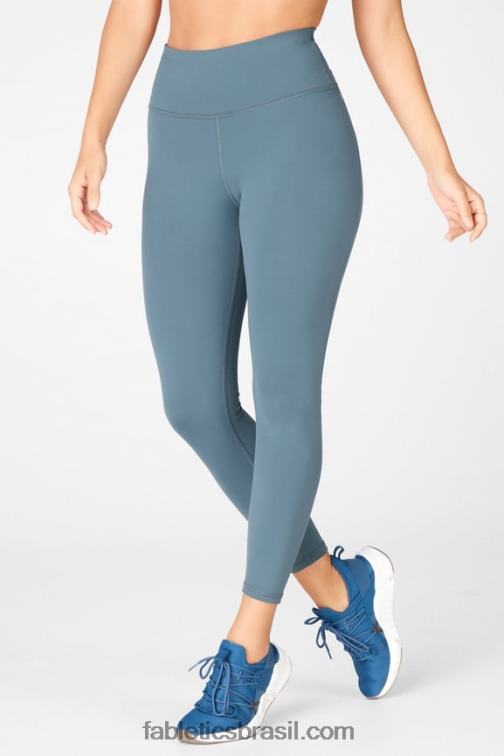 Fabletics zebra em mármore preto/estanho 420HR727 define powerhold cintura alta 7/8 legging 36 mulheres - Image 2